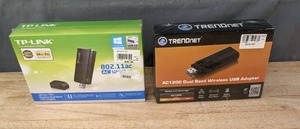 lot 171 image: NEW TP-Link Archer T4U Network Adapter and TrendNet AC1200 Dual Band Wireless USB Adapter R