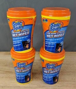 lot 172A image: (4) NEW Spic and Span Home and Auto Wet Wipes R