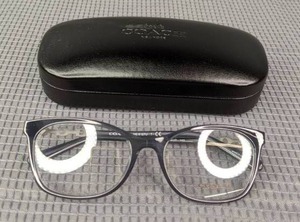 lot 146A image: NEW Coach 5537 Transparent Gray Eyeglass Glasses with Display Lenses L