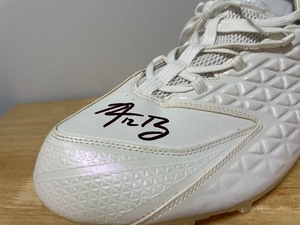 lot 12A image: New Aaron Rodgers Autographed Adidas Football Cleat NFL Green Bay Packers QB C