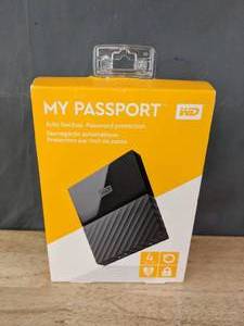 lot 30A image: NEW Western Digital My Passport 4TB, Black R