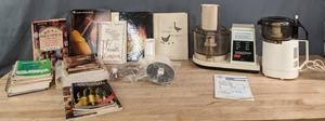lot 291 image: Sears Food Processor, West Bend Food Processor and Collection of Cookbooks  R