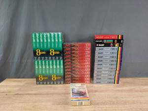 lot 302 image: New Blank VHS Tapes Including Maxell, JVC and BASF and VHS Head Cleaner  R