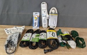 lot 175A image: An Assortment of Extension Cords, Power Protectors, and Lamp Cords Many New R