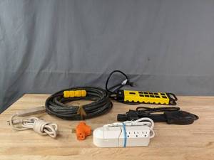 lot 268A image: An Assortment of Power Cords and Power Strips R