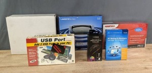 lot 346 image: Computer and Internet Accessories USB Port, LED Gaming Mouse, Wireless Router, and More R