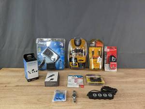 lot 330 image: Garmin AC Adapter Cable, Energizer Rapid Charger, 10 ft Universal USB Cable and More   R