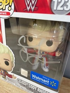 lot 47 image: New Cody Rhodes Autographed Funko Pop WWE Wrestling Figurine C