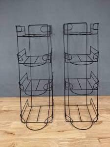 lot 194 image: Set of Two Black Hat Racks U