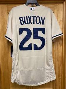 lot 25A image: Brand New Nike Byron Buxton Minnesota Twins Cream MLB Jersey Mens Size Large 44 I