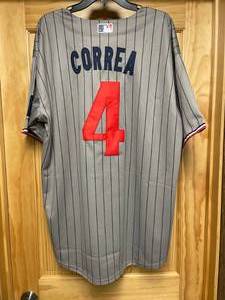 lot 32A image: Brand New Nike Carlos Correa Minnesota Twins Grey MLB Jersey Mens Size XXL I