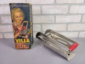 lot 46 image: Vintage VILLA French Fried Potato Cutter w Original Box - Made in England