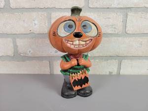 lot 51 image: Vintage HALLOWEEN Jack-O-Lantern Bobblehead