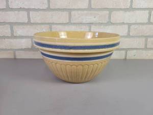 lot 56 image: Antique Yellowware Stoneware Bowl - Approx. 11.5 Diameter x 6 Tall