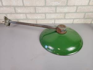 lot 57 image: Antique GOODRICH 14 Diameter Porcelain over Steel Industrial Light