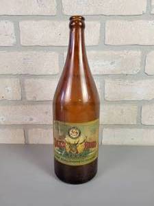 lot 64 image: Antique Schells Deer Brand 14 Gallon Beer Bottle - New Ulm, MN - Illinois Glass Company Bottle