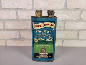 lot 80 image: Antique Breinig Brothers Varnish Can - 12 Gallon