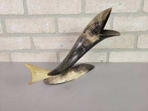 lot 82 image: Vintage Horn Fish Sculpture - Approx. 11 long