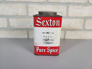 lot 101 image: Vintage 1# SEXTON Jamaica Ginger Tin Can