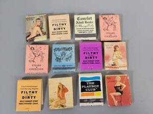lot 116 image: (12) Vintage Adult Themed Matchbooks