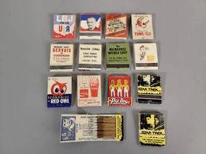 lot 118 image: (14) Vintage Matchbooks - LBJ, Red Owl, Big Boy, Star Trek The Motion Picture, The Milwaukee Wiener Shop, Pep Boys and More
