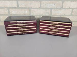 lot 17 image: (2) Vintage OHMITE Little Devils Resistor Storage Bins - Each is Approx. 9 x 5 x 4.5