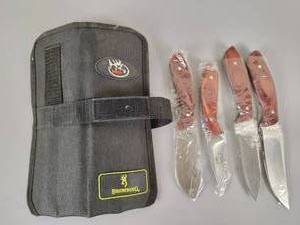 lot 123 image: New Old Stock Browning Hunting Knife Set