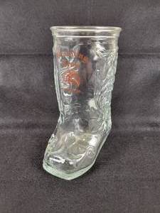 lot 133 image: Branding Iron Jordan, MN Glass Boot Mug