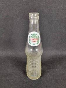 lot 142 image: Vintage Canada Dry Clear Glass Bottle - South Bend, IN