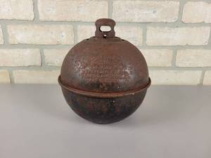 lot 157 image: Vintage Kerosene Road Flare or Smudge Pot - Toledo Pressed Steel Co. Toledo, OH