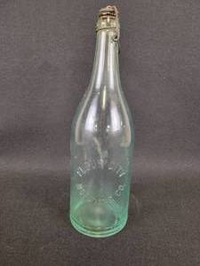 lot 173 image: Antique Flour City Bottling Co. Beer Bottle w Stopper - Minneapolis, MN