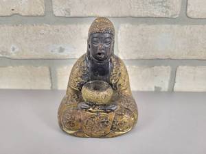 lot 187 image: Vintage Buddha Incense Burner - Terra Cotta Material - Made in Japan