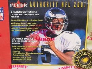 lot 126 image: Un-Opened Old New Stock 2001 Hobby Fleer Exclusive Football Cards