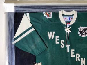 lot 112 image: Awesome Official NHL Licensed 2004 Western Conference All Star Jersey Sign by the Western Conference Captain Joe Sakic No COA WW