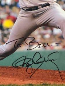 lot 39 image: Framed Photograph Signed by New York Yankees Player Roger Clemens