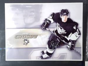 lot 17 image: Framed Photograph Signed by Calgary Flames Hockey Player Sidney Crosby NO COA