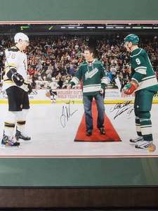 lot 53 image: LK Awesome Autographed Photo by Joe Mauer and Mikko Koivu