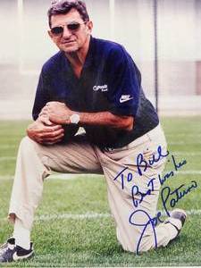 lot 20 image: Nittany Lions Coach Joe Paterno Framed Autographed Photo No COA