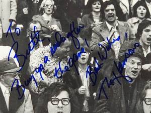 lot 64 image: Awesome Photographed Autographed by Actors in the Hilarious Movie SLAPSHOT No COA