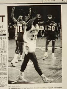 lot 120 image: Framed Minnesota Timberwolves Poster