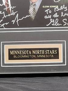 lot 133 image: Personally Signed Minnesota North Stars Photo No COA