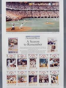 lot 80 image: Framed Poster of The Minnesota Twins A Season to Remember