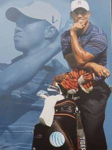 lot 62 image: Nicely Framed Photo of Tiger Woods Signed by Professional Photographer Walt Barry