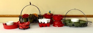 lot 20 image: Variety of Home Decor Items including Four Williams and Sonoma Handled Soup Bowls