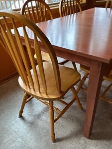 lot 19 image: Kitchen Table and Six Chairs