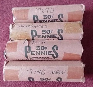 lot 7 image: (4) Penny Rolls - 1960s, 70s & 80s