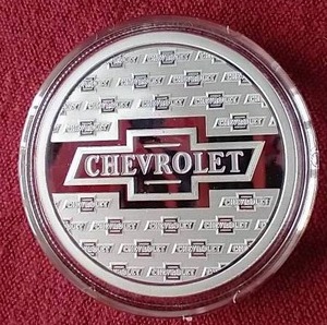 lot 14 image: Licensed Chevy 1 Oz. Silver Round