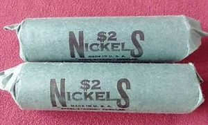 lot 21 image: (2) Vintage Nickel Rolls - 1960s & 1970s