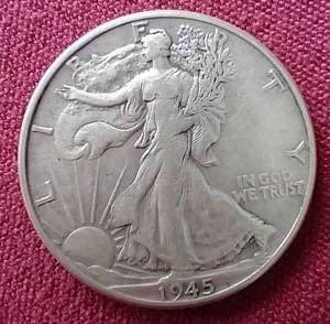 lot 52 image: 1945 Walking Liberty Half Dollar