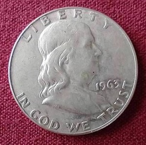 lot 57 image: 1963-D Franklin Half Dollar